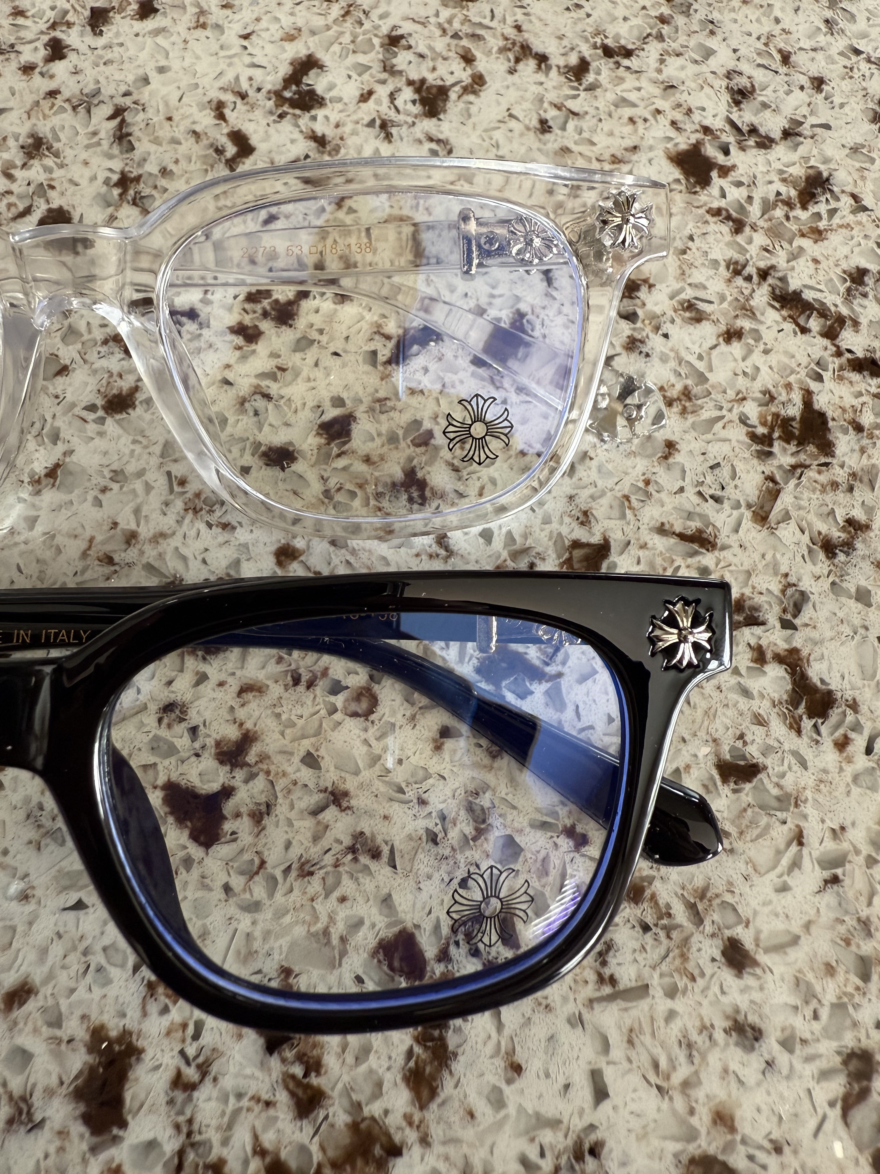 Gothic Cross Flower Glasses Vintage Punk Eyewear Frames Anti Blue Light Unisex Black Silver