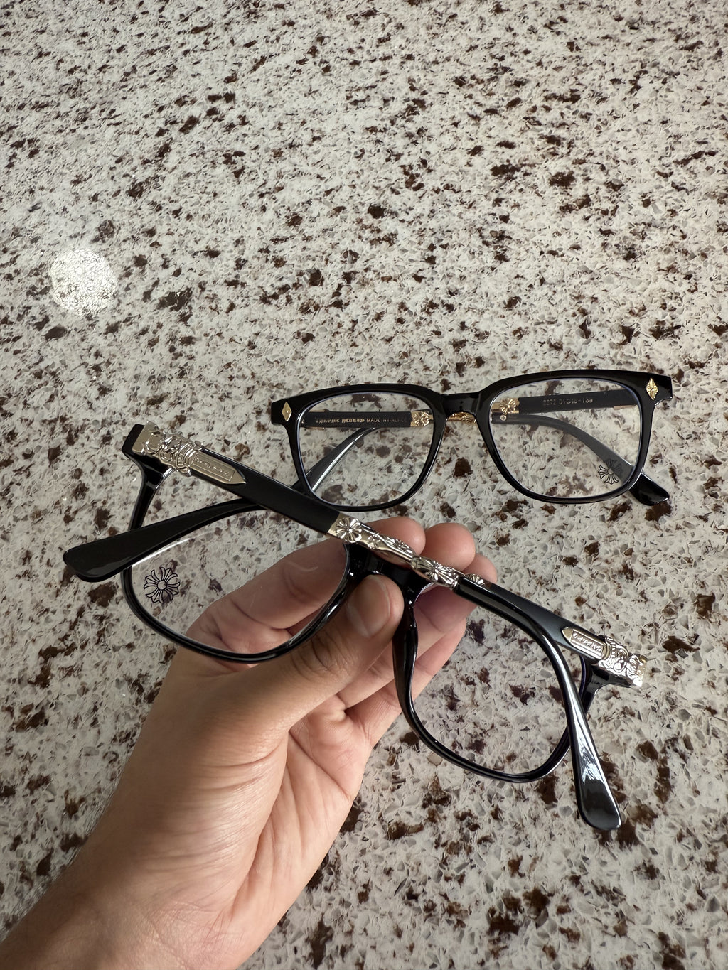 Gothic Dagger Glasses Vintage Punk Eyeglass Frames Anti Blue Light Unisex Black Gold Silver