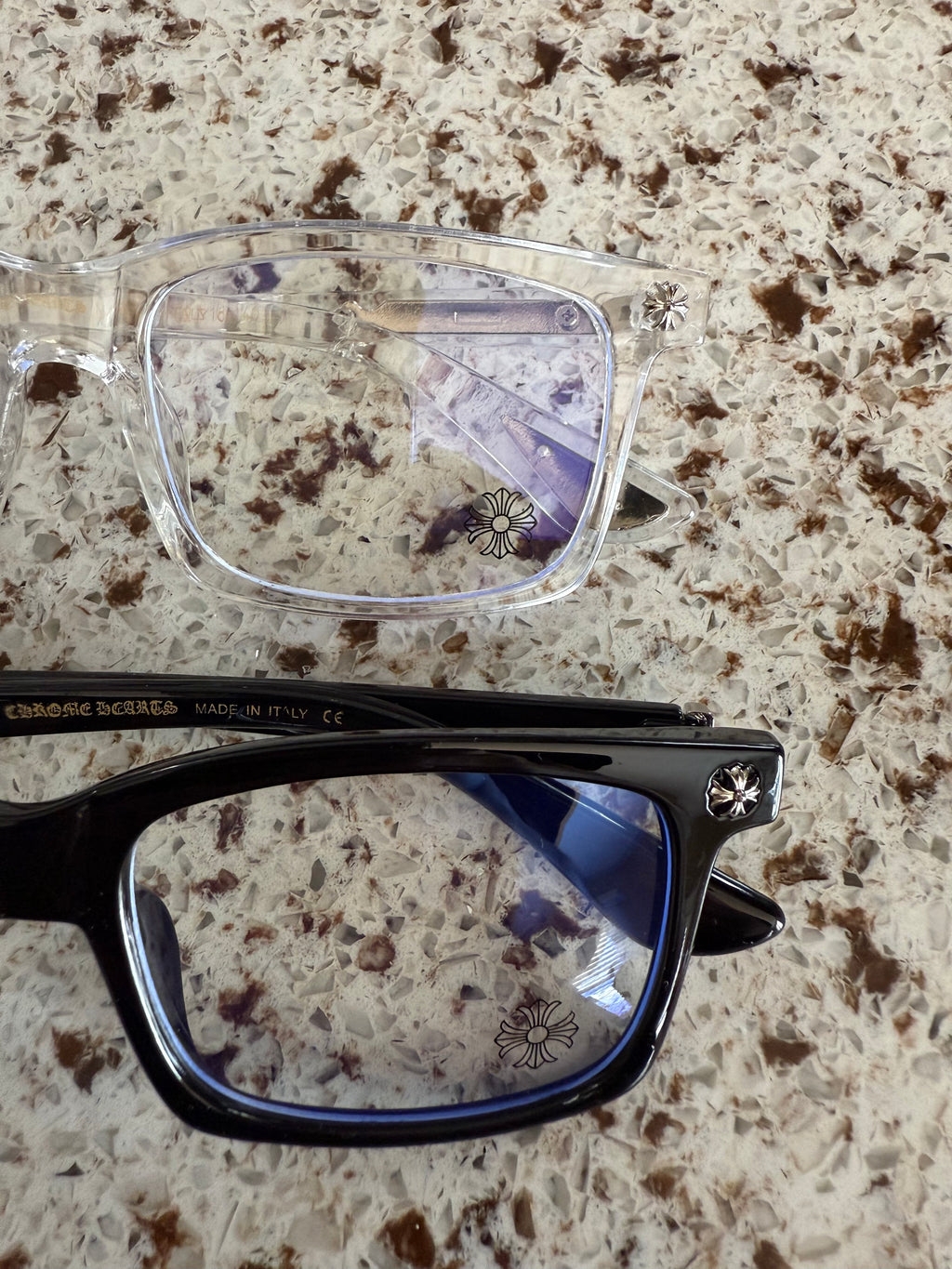 Gothic Cross Glasses Vintage Punk Eyeglass Frames Anti Blue Light Unisex Black Clear